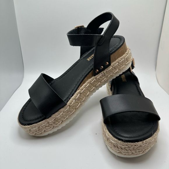 CUSHIONAIRE Women's Espadrille Platform Wedge Sandal 6.5 BLACK - Picture 7 of 7
